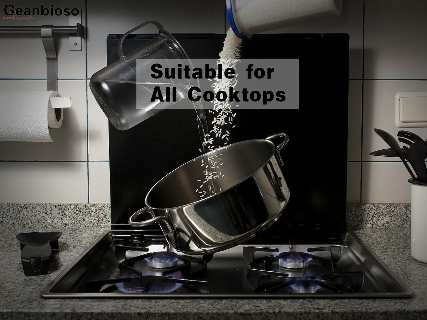 5 Ply Stainless Steel Cookware Set,8-Piece,Professional Kitchen Cooking, Heavy Chef Quality,PFOA, PTFE & PFOS Free,Induction, Non-Toxic, Oven Safe,Best 18/8 Full Clad