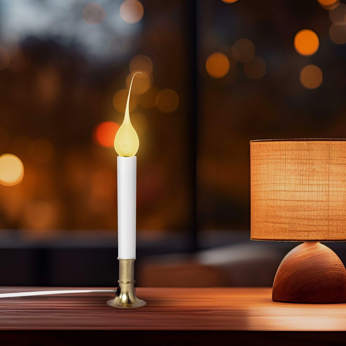 Creative Hobbies® Country Style Incandescent Silicone Dipped Candle Light Bulbs ~ 5 Watt Pearlized Silicone, Gold Glow | 6 Pack