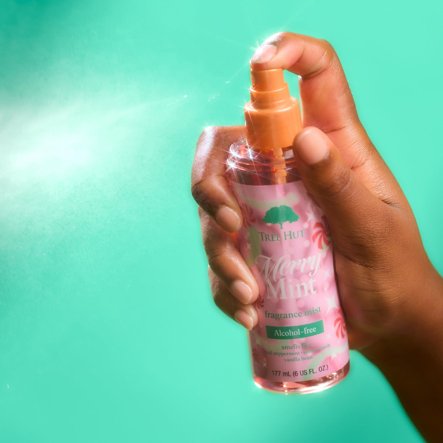 Tree Hut Mini Merry Mint Fragrance Mist, Refreshing Body Spray, Layer with Favorite Scents, Holiday Gift & Stocking Stuffer, Travel Size, 1.26 fl oz