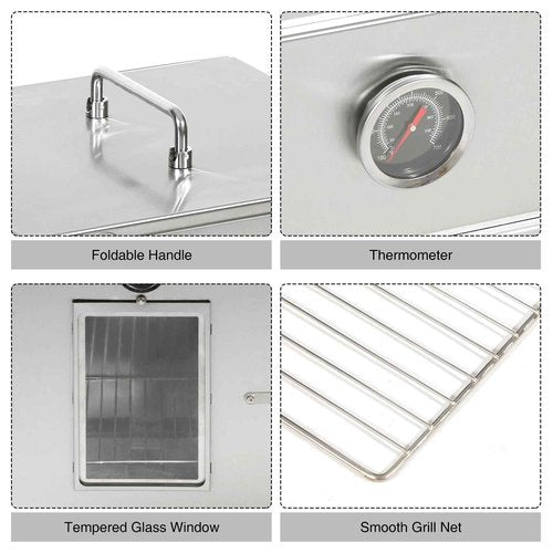 REDCAMP 16" H Foldable Camping Oven with Storage Handbag,Stainless Steel Portable Camping Stove for Baking Cinnamon Rolls, Breads and Muffins with Wood Burning Fire,Propane Stoves,Campers,Baking BBQ