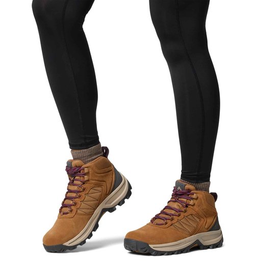Columbia Womens Transverse Suede Waterproof Hiking Boot, Elk/Moonvista, 8.5