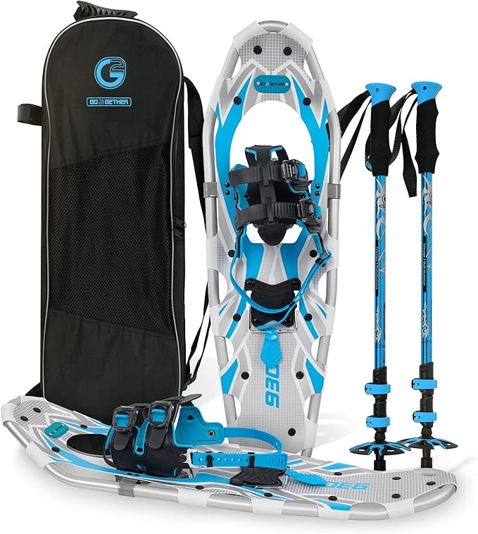 G2 36 Inches Light Weight Snowshoes with Toe Box, EVA Padded Ratchet Binding, Heel Lift, Flexible Pivot Bar, Durable Back ...