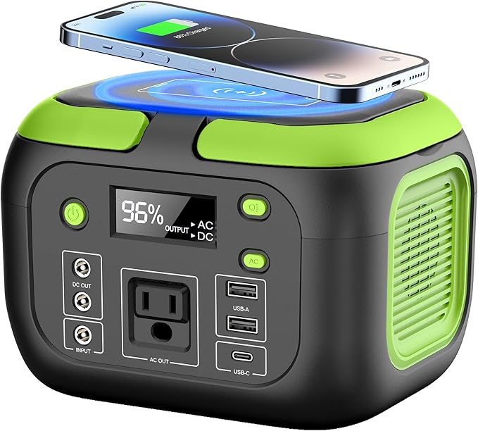 200W Portable Power Station, SinKeu 42000mAh Solar Generator With 110V AC Outlet, DC, USB C, USB QC3.0, 155Wh Backup Batte...