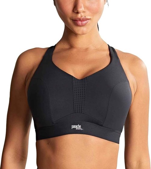Panache Women's Endurance Wired Sports Bra | Black 28DD | High Impact, Supportive Sports Bra for Women, Exercise & Workout Bra