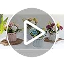 Artificial Flower Plants – Mini Fake Hydrangea Flowers in Pot for Home Decor Party Wedding Office Patio Table Desk Decorat...