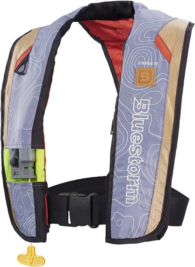 BLUESTORM Stratus 35 Inflatable Life Jacket PFD for Adults | US Coast Guard (USCG) Approved Automatic Self Inflating Life ...