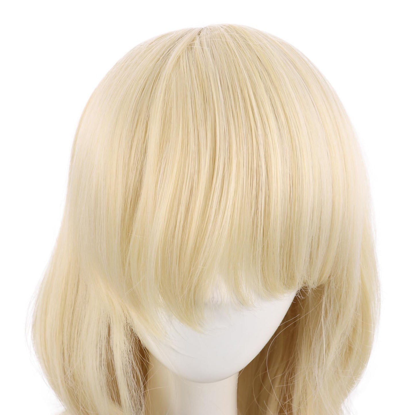 MapofBeauty 28 Inch/70 cm Charming Women Side Bangs Long Curly Full Hair Synthetic Wig (Mixed Blonde)