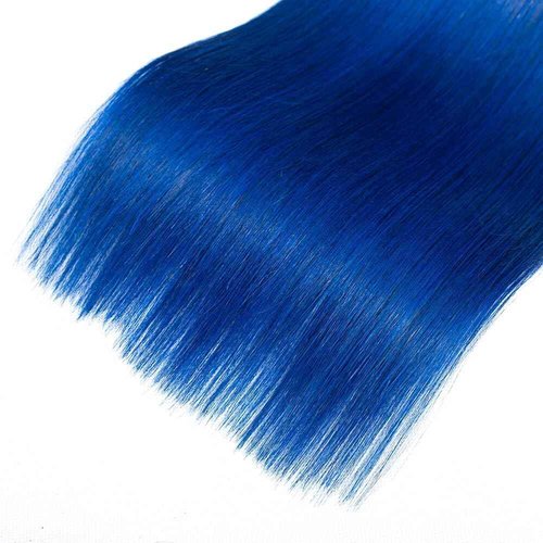 Habiliana Bundles Human Hair 20 22 24 Inch Straight T1B Blue Human Hair Bundles 11A Unprocessed Brazilian Virgin Quick Weave Hair Extensions for Black Women