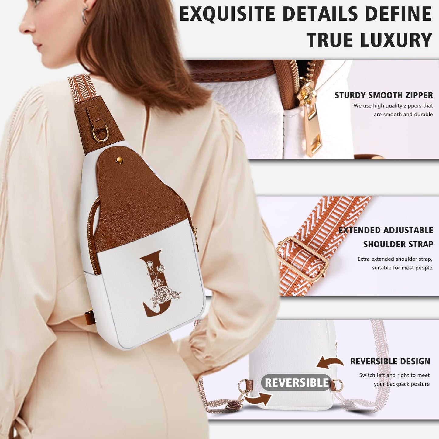 Letter Women Crossbody Bag Sling Shoulder Purses Handbags Cross Body Adult Women Her Sister Mom Girlfriend Aunt Best Friend Bestie Wife Daughter Law Happy Birthday Gifts Aesthetic Unique Cute Present