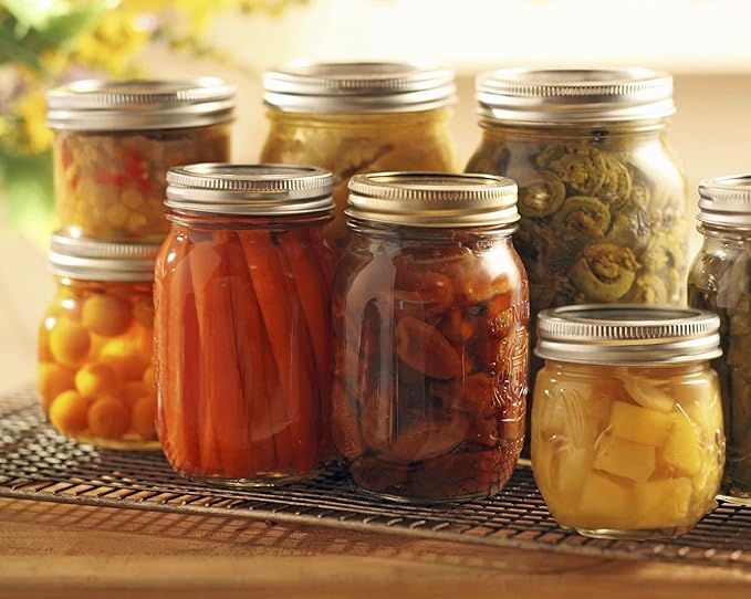 Dalzom® 144Pcs Canning Lids with Rings Regular Mouth, Premium Mason Jar Lids with Rings for Ball, Kerr Jars - Food Grade Material, 100% Fit & Airtight for Regular Mouth Mason Jars