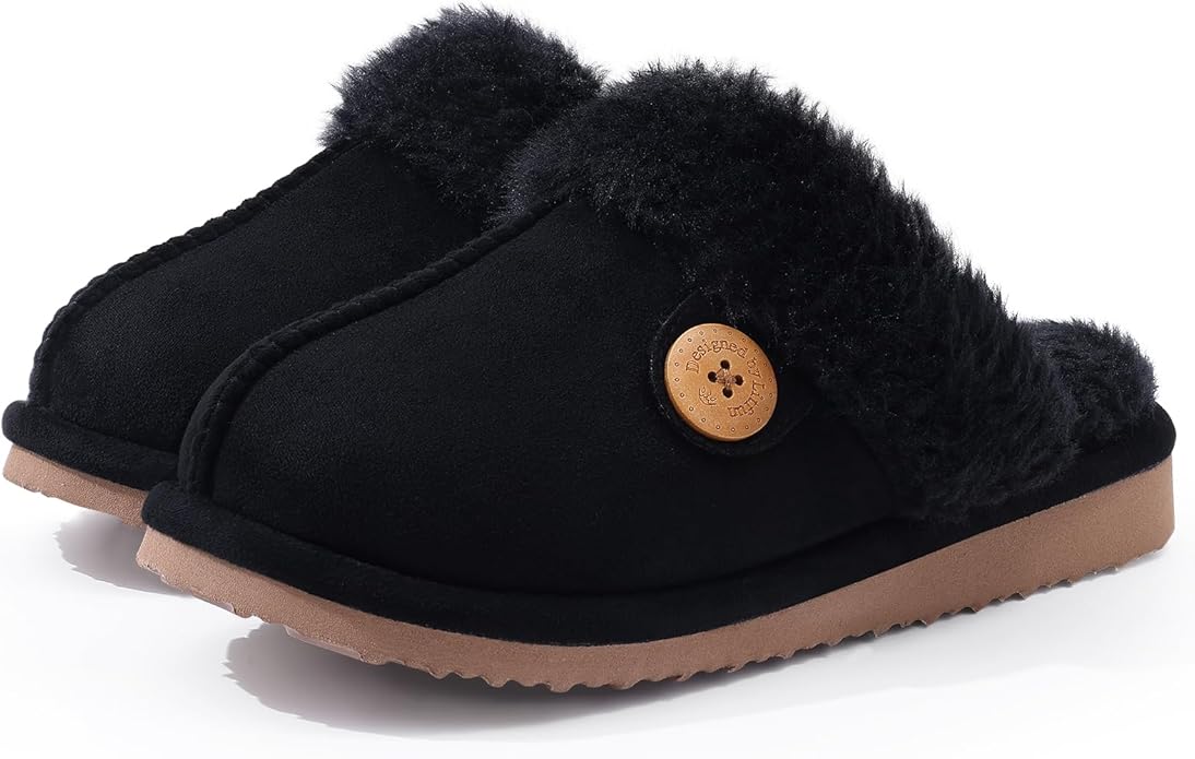 Litfun Women's Fuzzy Memory Foam Slippers Fluffy Winter House Shoes Indoor and Outdoor