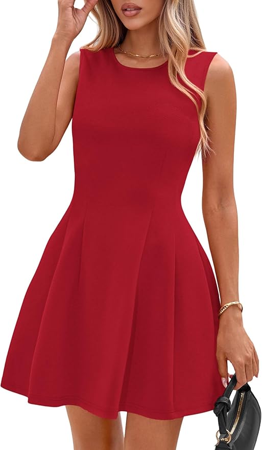 PRETTYGARDEN Summer Dresses for Women 2026 Elegant Classy Spring A Line Business Casual Work Graduation Cocktail Short Dress