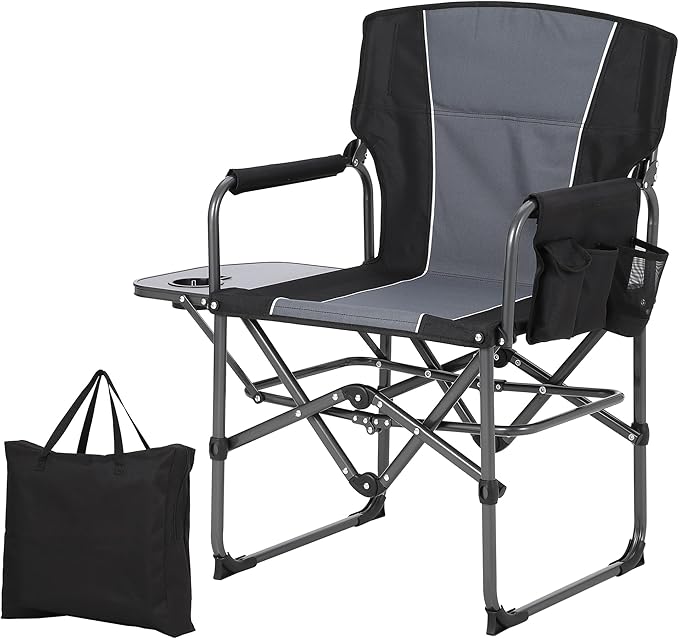 GarveeLife Oversized Directors Camping Chair, Portable Folding Chair for Adults Support 400 lbs, Heavy Duty Lawn Chair wit...