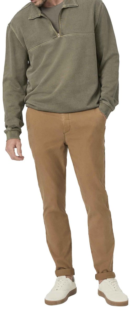 PAIGE Men's Davion Quarter Zip Pullover, Vintage White Sage