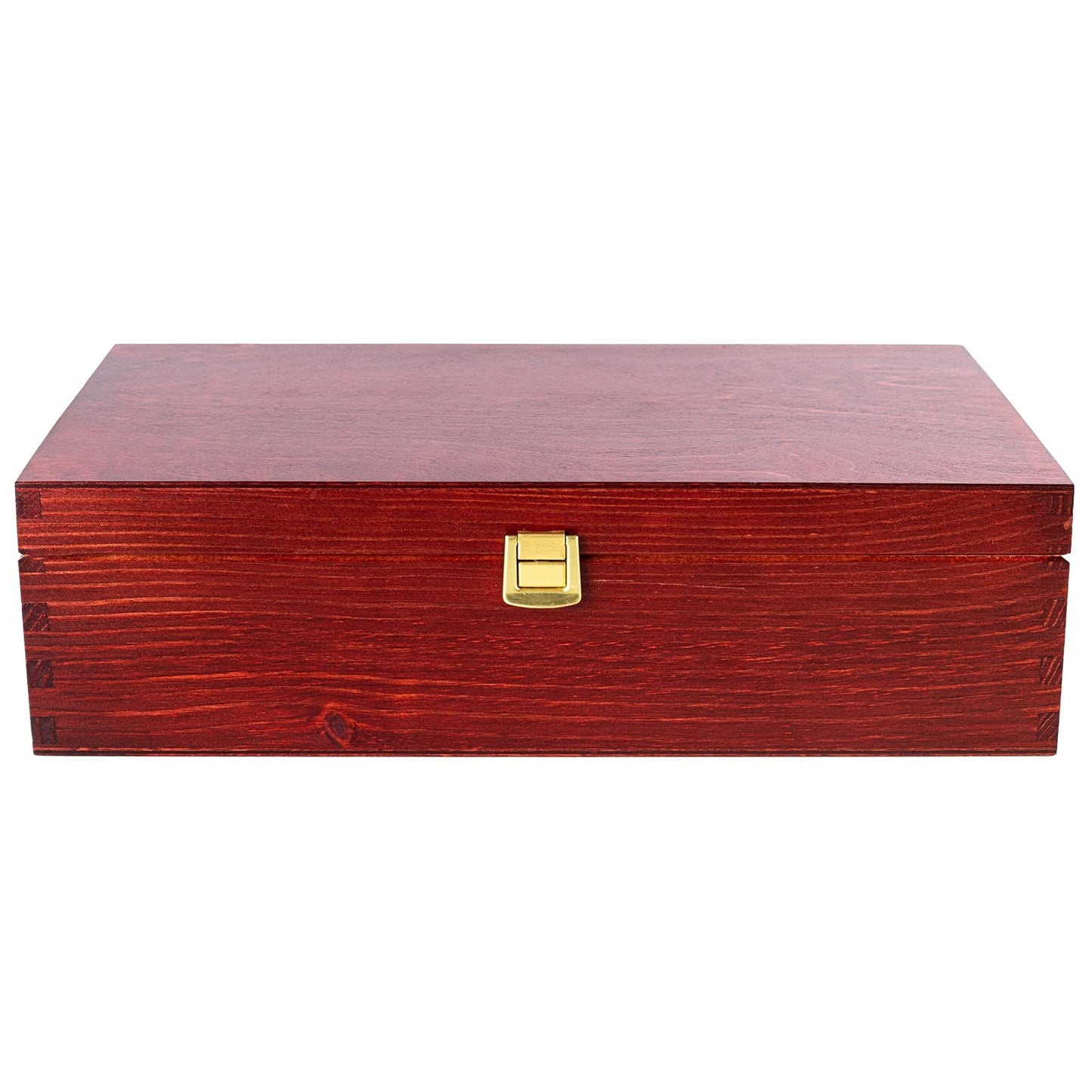Creative Deco Red Wine Wooden Box Gift Storage | 2 Bottles | 13.77 x 7.87 x 3.93 in | Wood Holder Lacquer | Perfect Luxury Box for Christmas, Birthday, Wedding, Valentine’s Day, Anniversary
