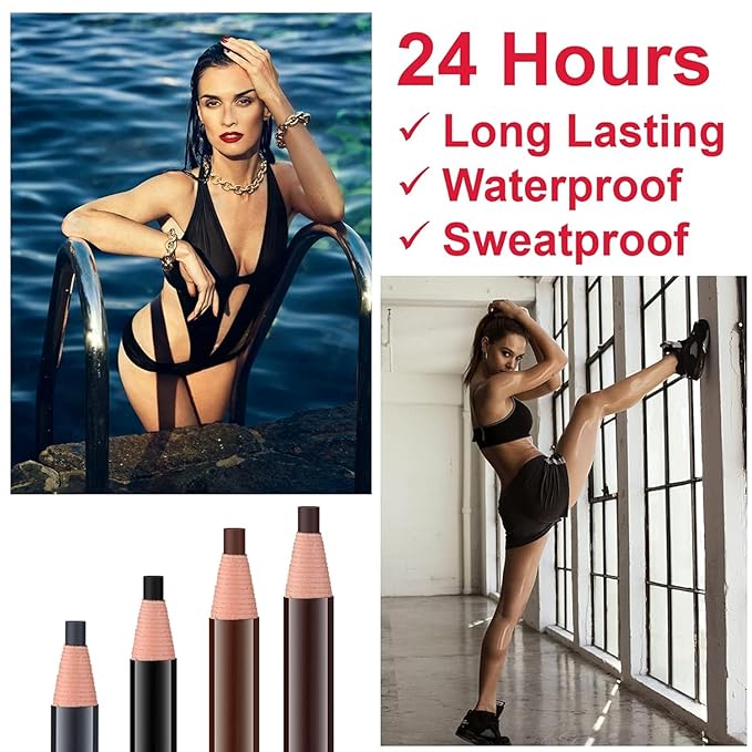 AWCCXMYM 5 Pcs Dark Brown Eyebrow Pencils for Women with Sharpener Waterproof and Sweat-Proof Eyebrow Pen Long-Lasting Eyeliner Pencil Create a Natural Eye Brow Makeup