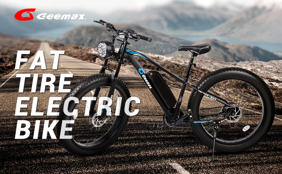 Geemax Electric Bike for Adults, 26" x 4.0 Fat Tire Ebike, 350W (Peak 500W) 36V 10.4Ah Lithium Battery Electric Bicycle, 21-Speed, Up to 35 Miles for Commuting, Beach, Snow