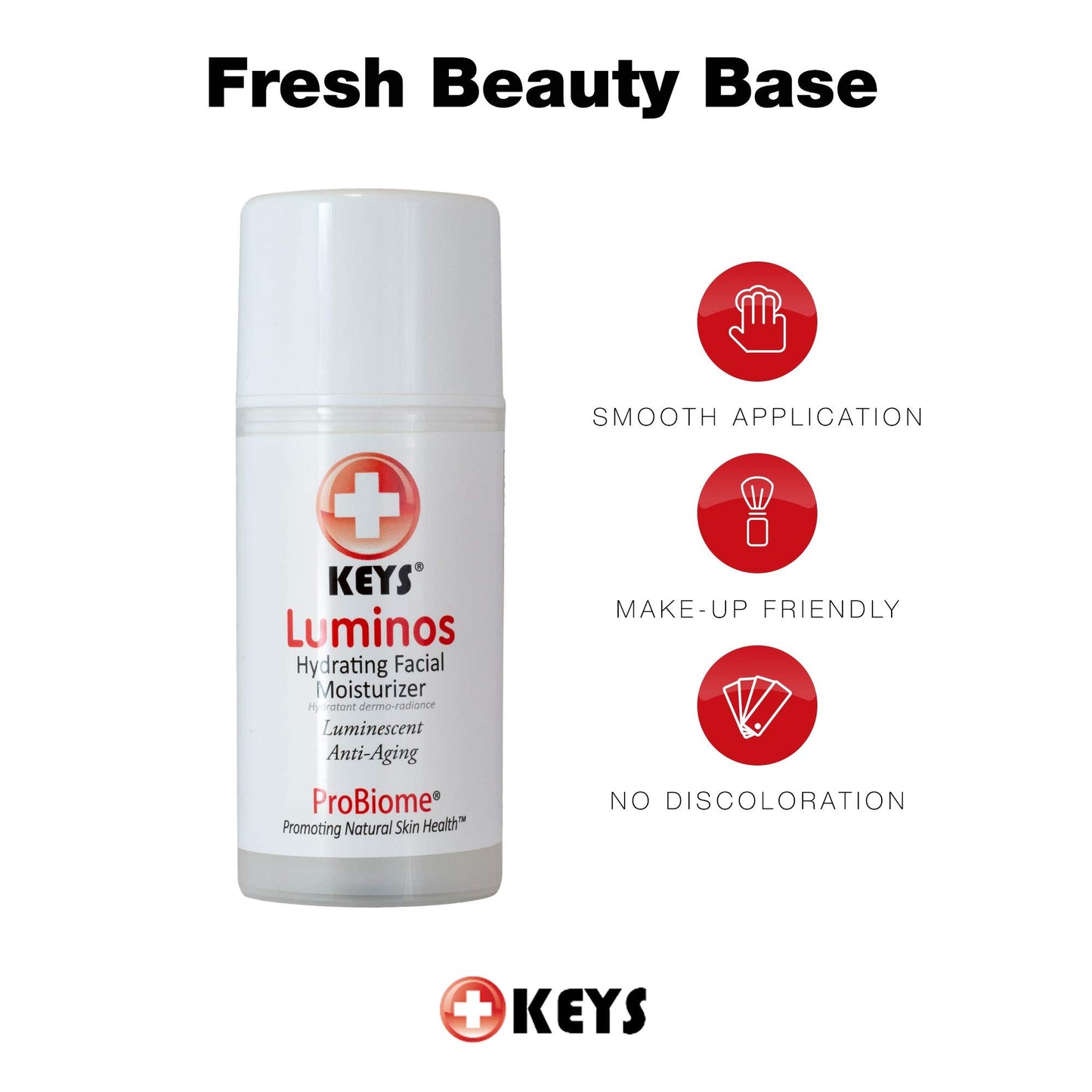 Keys Care Luminos Hydrating Clear Natural Moisturizer - Makeup Base For Radiant Skin - Anti-Aging & Treats Discoloration For All