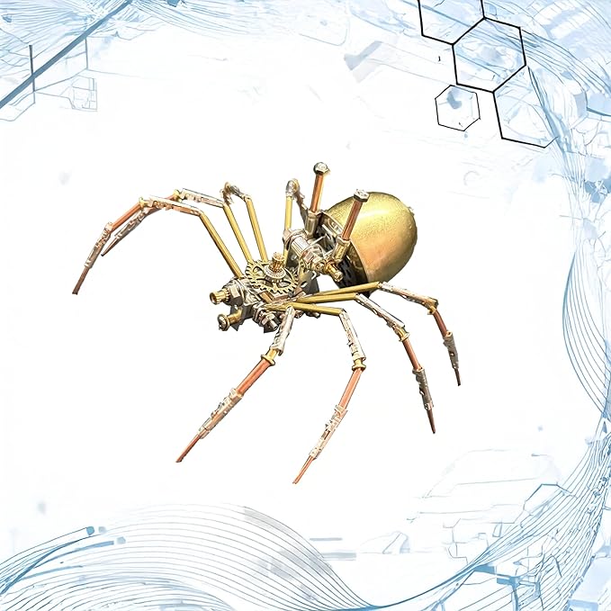 3D Puzzle Metal Model Kits Spider DIY Projects Hobby Kit,Arts & Crafts Making Metal Building Christmas Birthday Gifts (Mechanical Spider E)