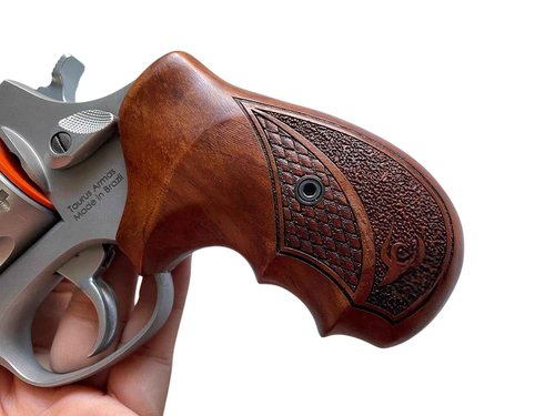 New! Grips Compatible with Taurrus Small Frame M85 605 850 851 905 941 .38 Special Combat Style #04 (Thai Handmade)