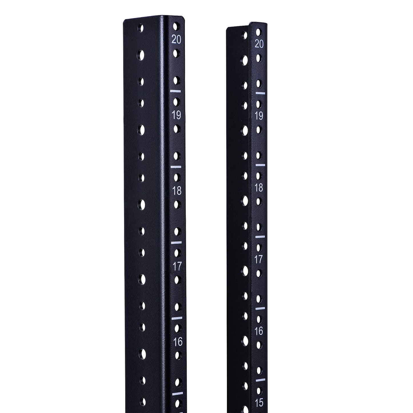 Rackpath 20U Vertical Server Rack Rail Pair Kit, Diy Rack Build, 12-24 Screws X80
