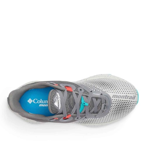 Columbia Women's Montrail Trinity FKT, Grey Ice/Bright Aqua, 9