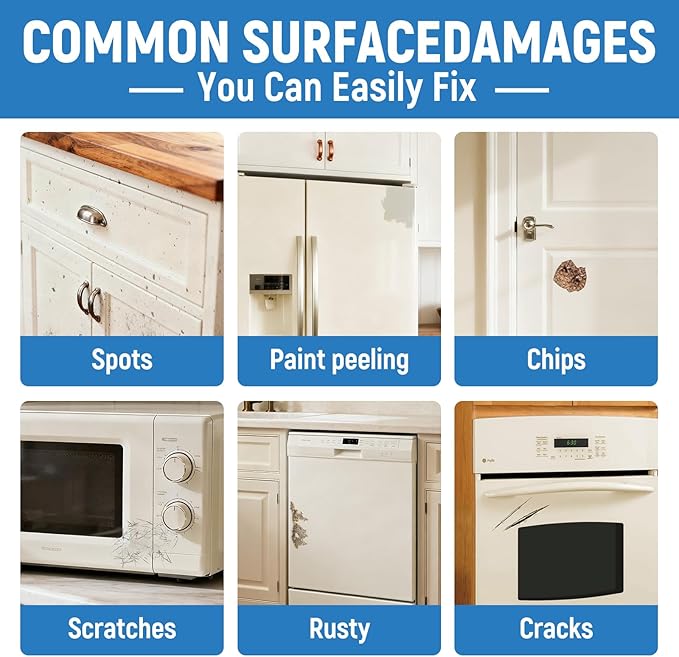 Appliance Paint Biscuit Appliance Touch Up Paint Biscuit Surface Touch Up Paint Pen Scratch Repair for Appliances Refrigerator Metal Surfaces Dishwasher Dryer Microwave Washers Biscuits