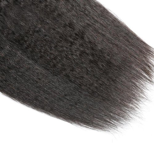 YOUNGHANN 24 26 28 Inch Natural Black Color Kinky Straight Bundles Human Hair Unprocessed Brazilian Virgin Hair Yaki Straight Bundles