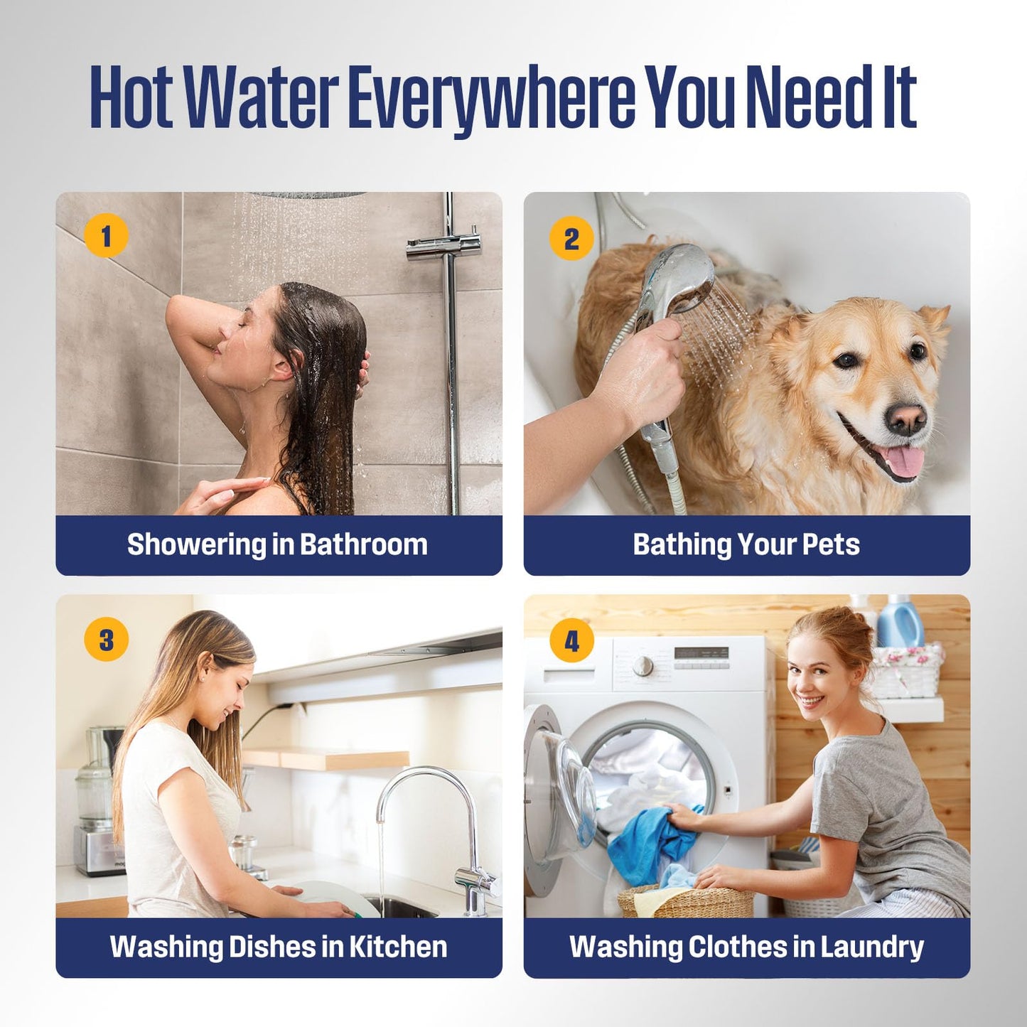 Westinghouse Smart Tankless Water Heater Gas Indoor, 7.9 GPM 180,000 BTU Whole Home Natural Gas Heater, WiFi App Control, ±1°F Temperature Stability, Non-Condensing for 3-5 Fixtures
