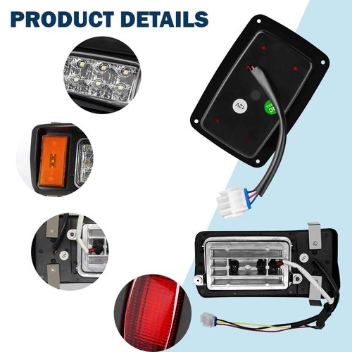 CartClan Club Car DS LED Light Kit, Golf Cart Factory Style Headlight and Taillight Kit Suitable for 1993-Up Club Car DS Golf Carts, OEM# 101988002 101988001