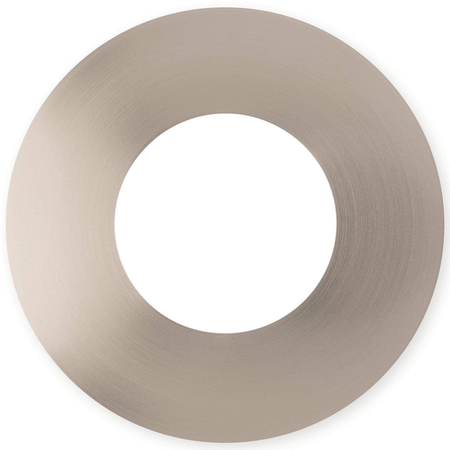 The Can Converter Ceiling Medallion for Recessed Can Light – Home Improvement Decorative Steel Flat Goof Ring & Cover Plate for 5" & 6" Cans, Small Ceiling Medallion for Chandeliers, Satin Nickel