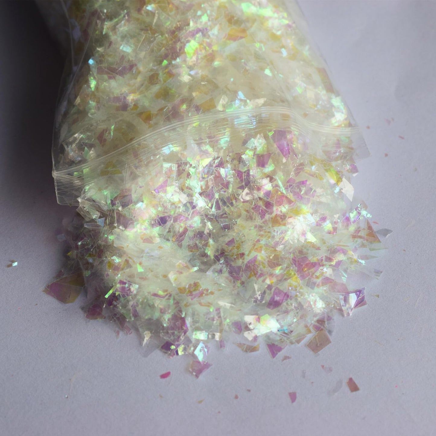 10 Pack Nail Shell Paper Broken Glass Mirror Sticker Nails Glitter Dust Shell Effect Foil Art Trend Shattered Ice Mylar Paper Na