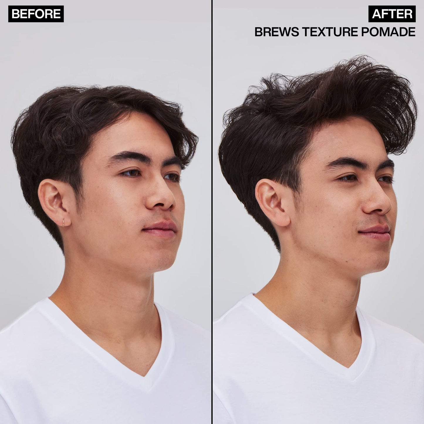 Redken Brews Texture Pomade For Men For All Hair Types - Maximum Strong Hold, Natural Matte and Low Shine Finish With No Crunch