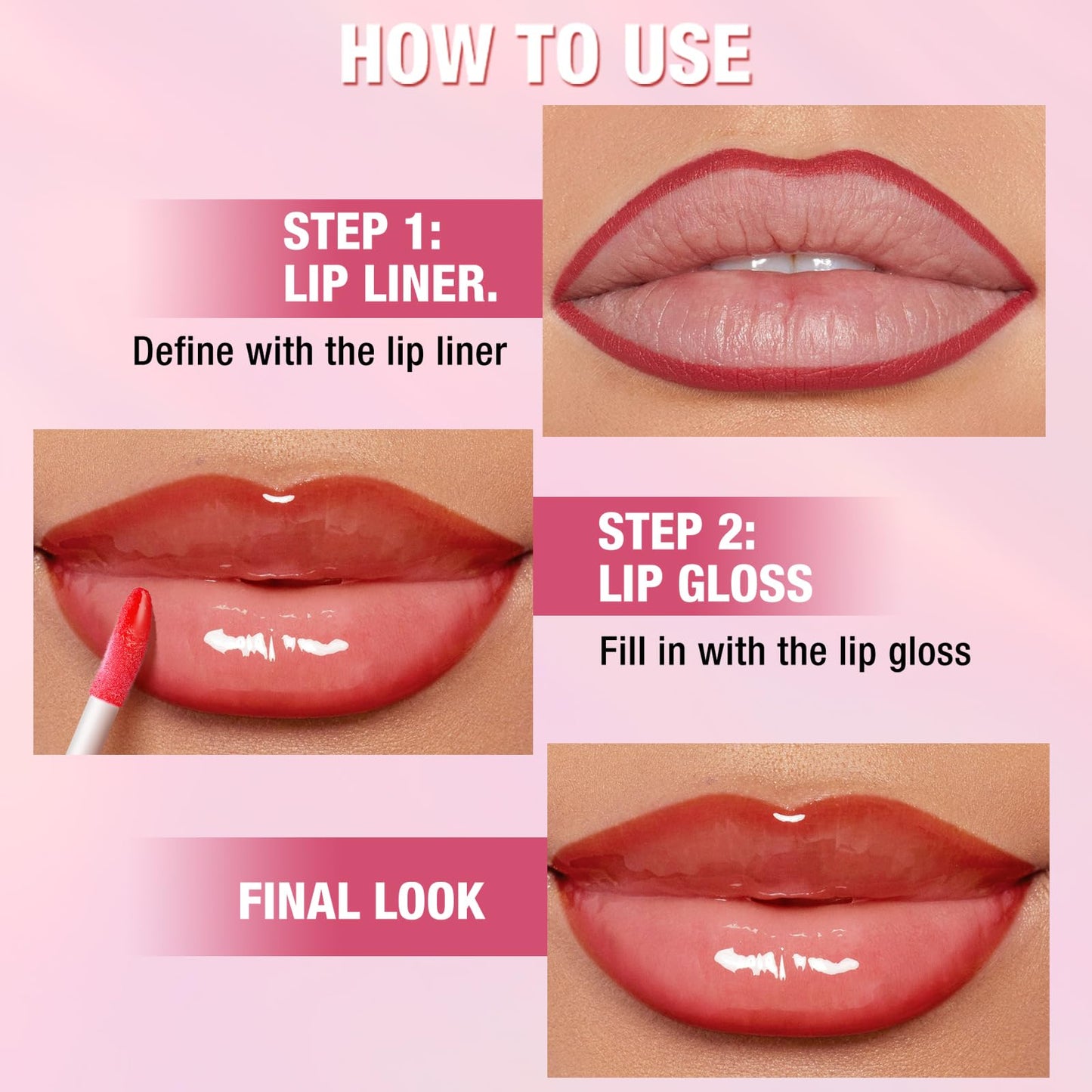 Jolilab Matte Lip Liner Lip Oil Set, Lip Makeup Set Natural Smooth Long-Lasting And Hydrating Beauty Daily Cosmetics Gift for Gi