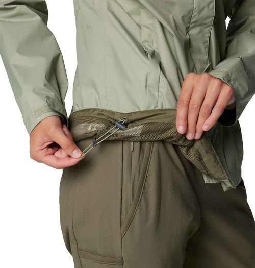Columbia Womens Arcadia II Waterproof Rain Jacket, Safari, Medium