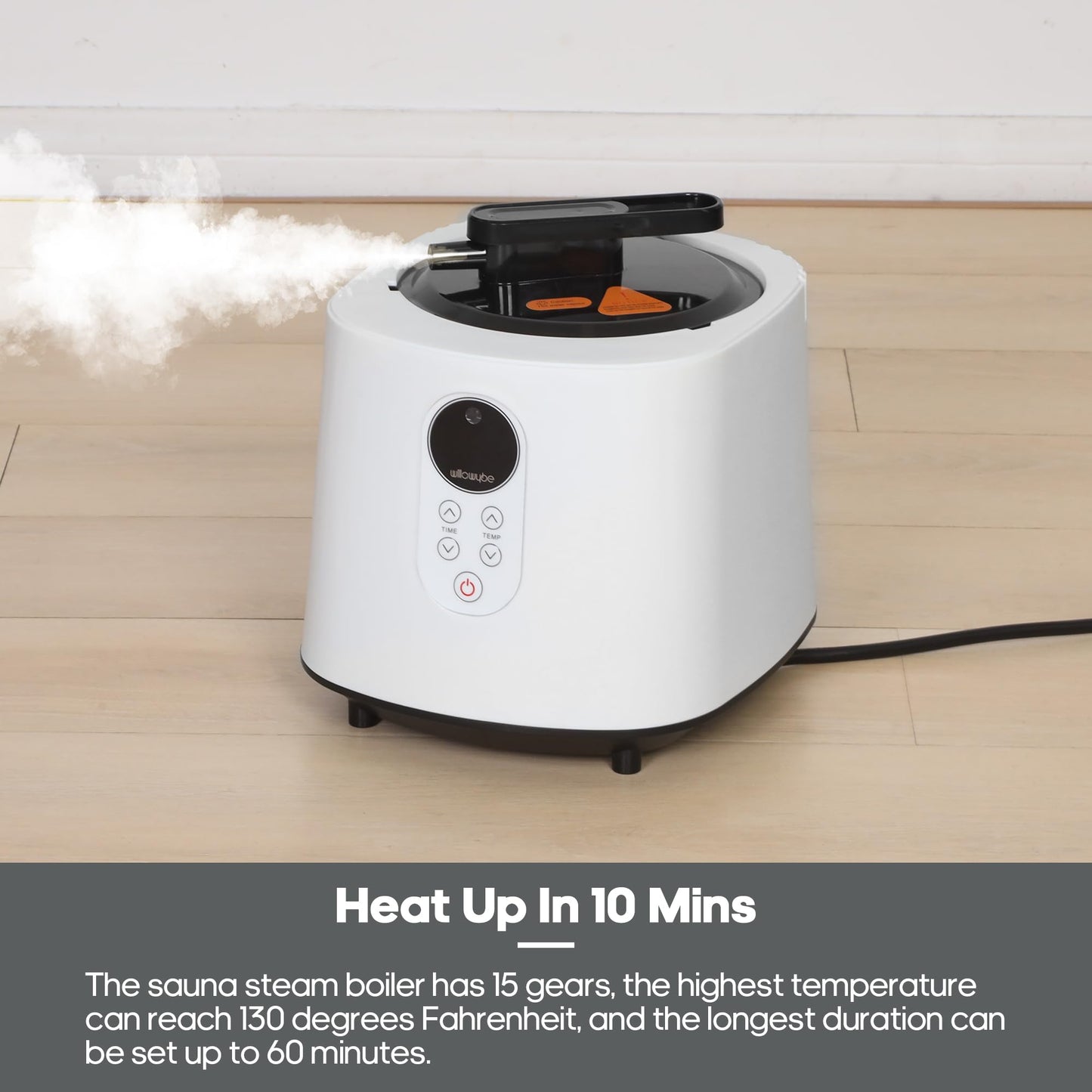 WILLOWYBE Portable Steam Sauna with Bluetooth Control, 4L KingPower Steamer, Body Tent, Foldable Chair, Personal Home Spa