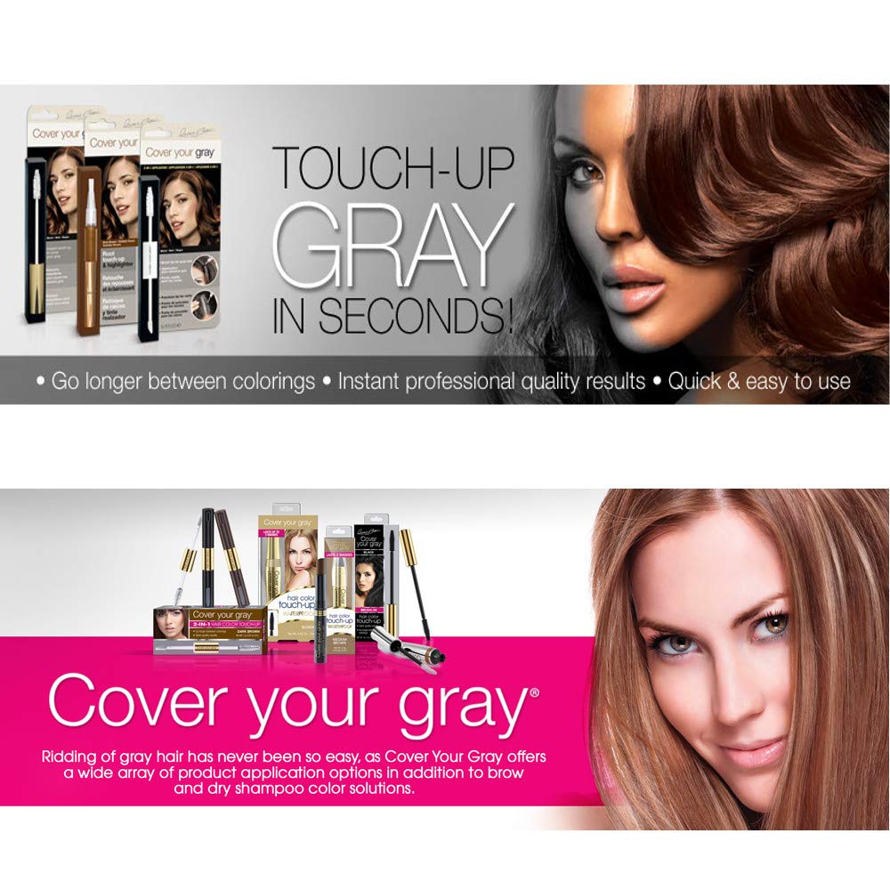 Cover Your Gray Waterproof Brush in Hair Color, Medium Brown, 0.53 Ounce