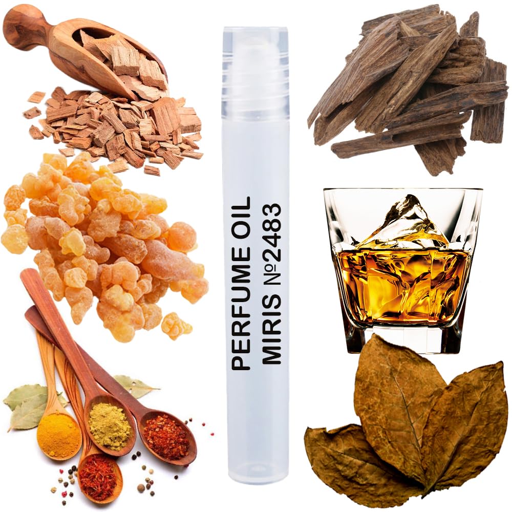 MIRIS No. 2483, Inspired by Tobacco Oud, Long-Lasting Unisex Perfume Oil for Women & Men Roll-On, Rollerball 0.34 Fl Oz / 10 ml