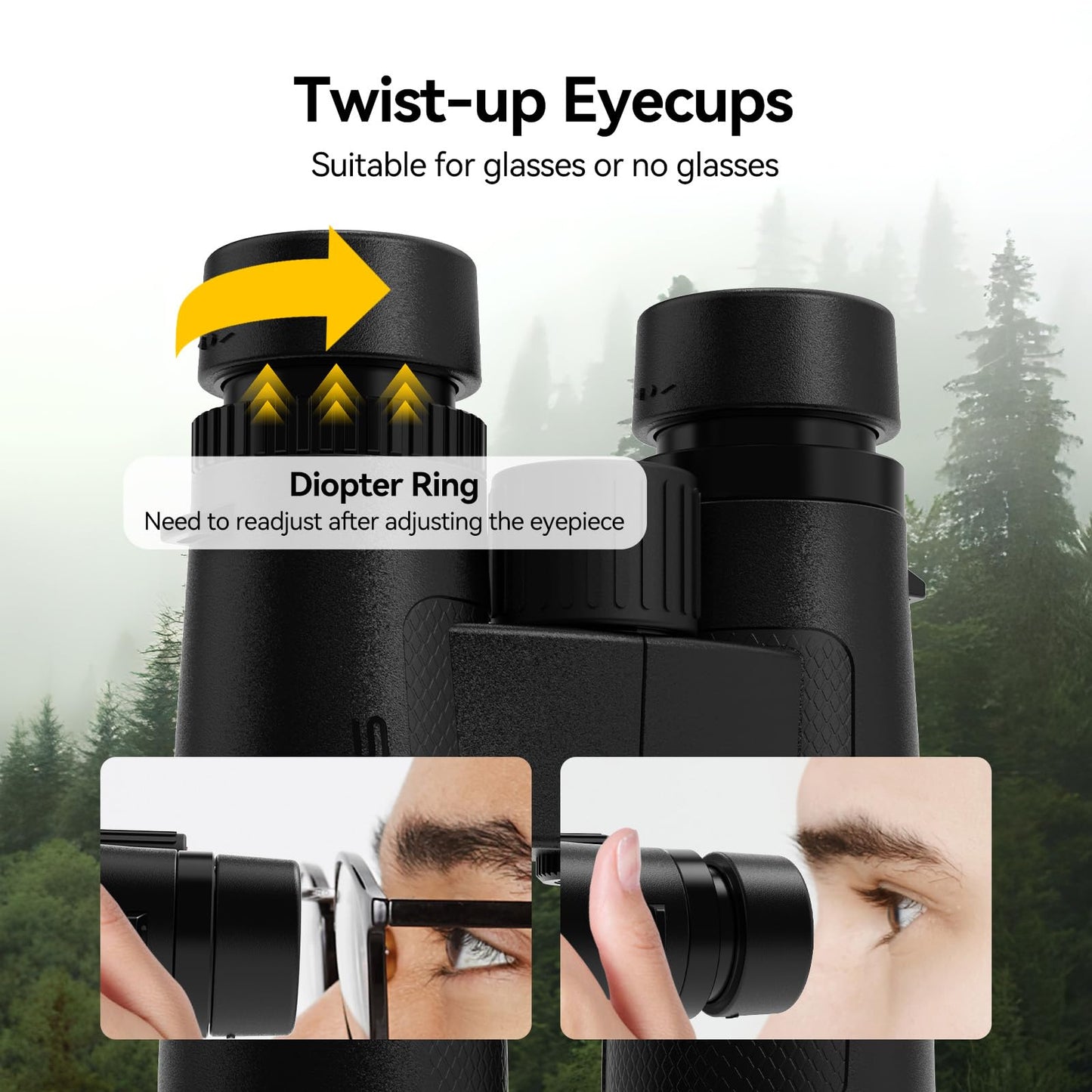 SVBONY Upgraded SV202 10x42 ED Binocular, Binoculars with Extra-Low Dispersion Objective Lenses for Birdwatching, BAK4 & FMC Optic System, 8°+Wide View Angle, IPX7 Waterproof for All-Weather Use