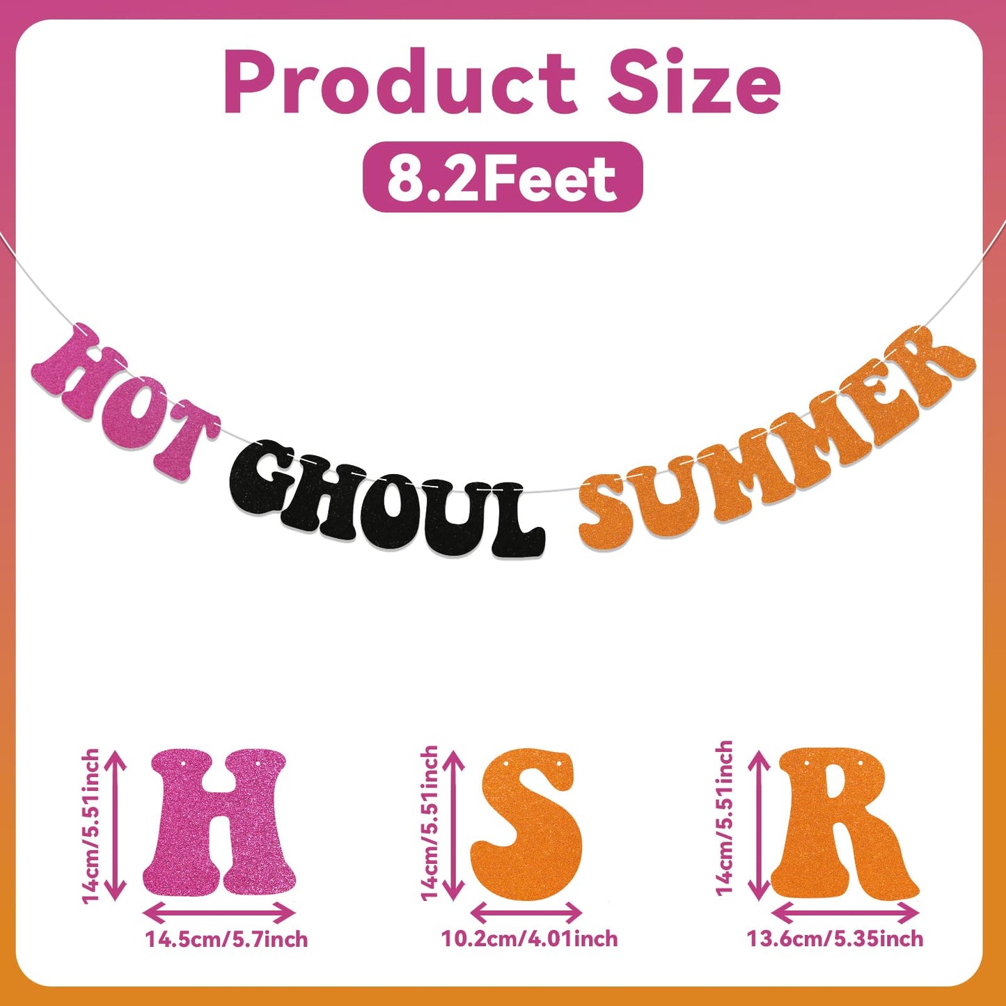Hot Ghoul Summer Banner Summerween Banner Summer Halloween Party Decorations Spooky Summers Decorations