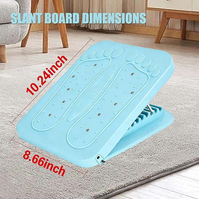 Slant Board for Calf Stretching and Squats - Adjustable 10-Level Incline Board, Fitness Pedal Wedge for Heel, Hamstring, Achilles, Leg Calves