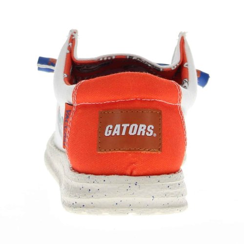 Vaccari Women's Kate Off White/Orange Gators Slip-On Loafers | Comfortable & Light-Weight Casual Shoes - Size 7
