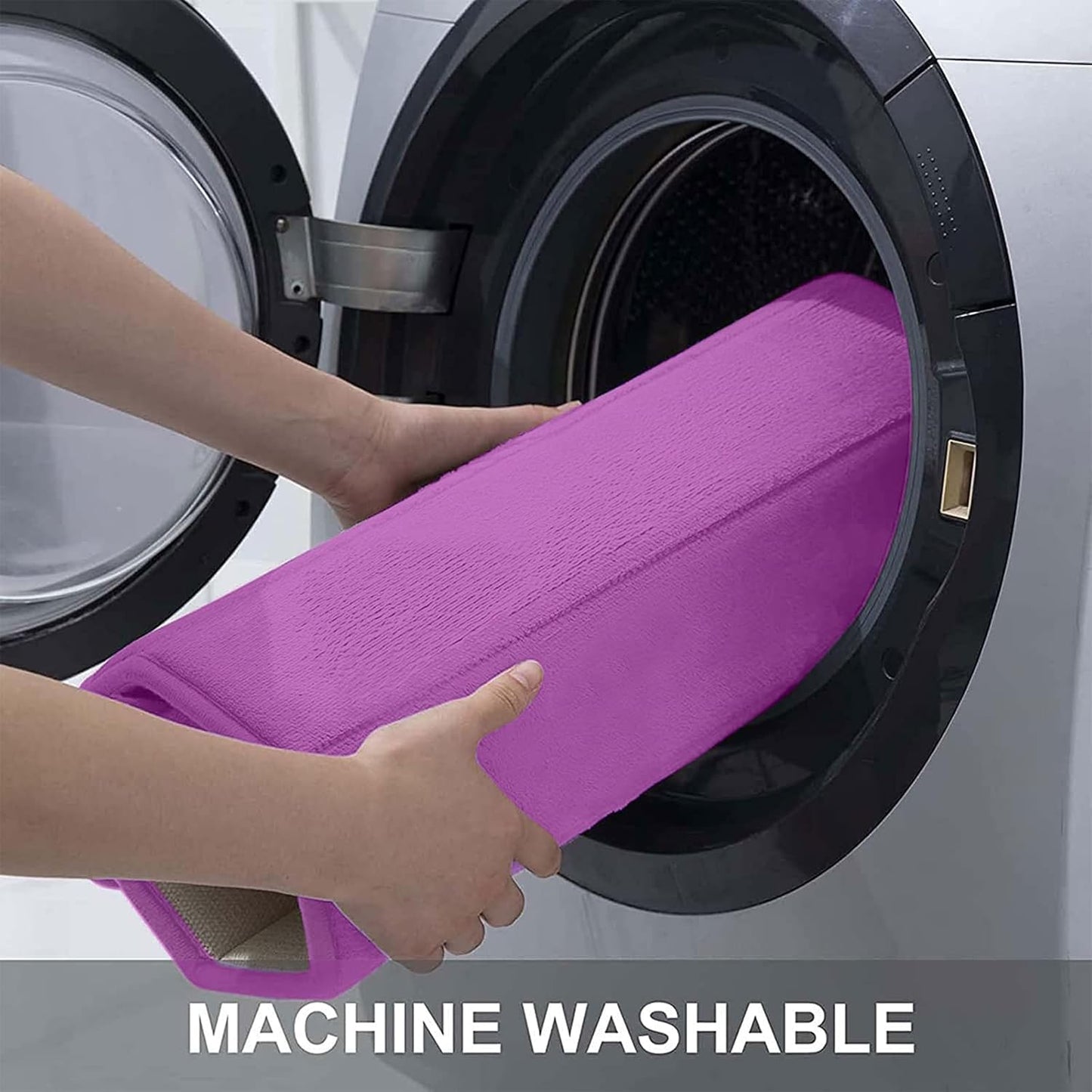 Buganda Memory Foam Bath Mat, 35.4" x 24", Ultra Soft and Non-Slip Bathroom Rugs, Water Absorbent and Machine Washable Bath Rug Runner for Bathroom, Shower, and Tub, Violet