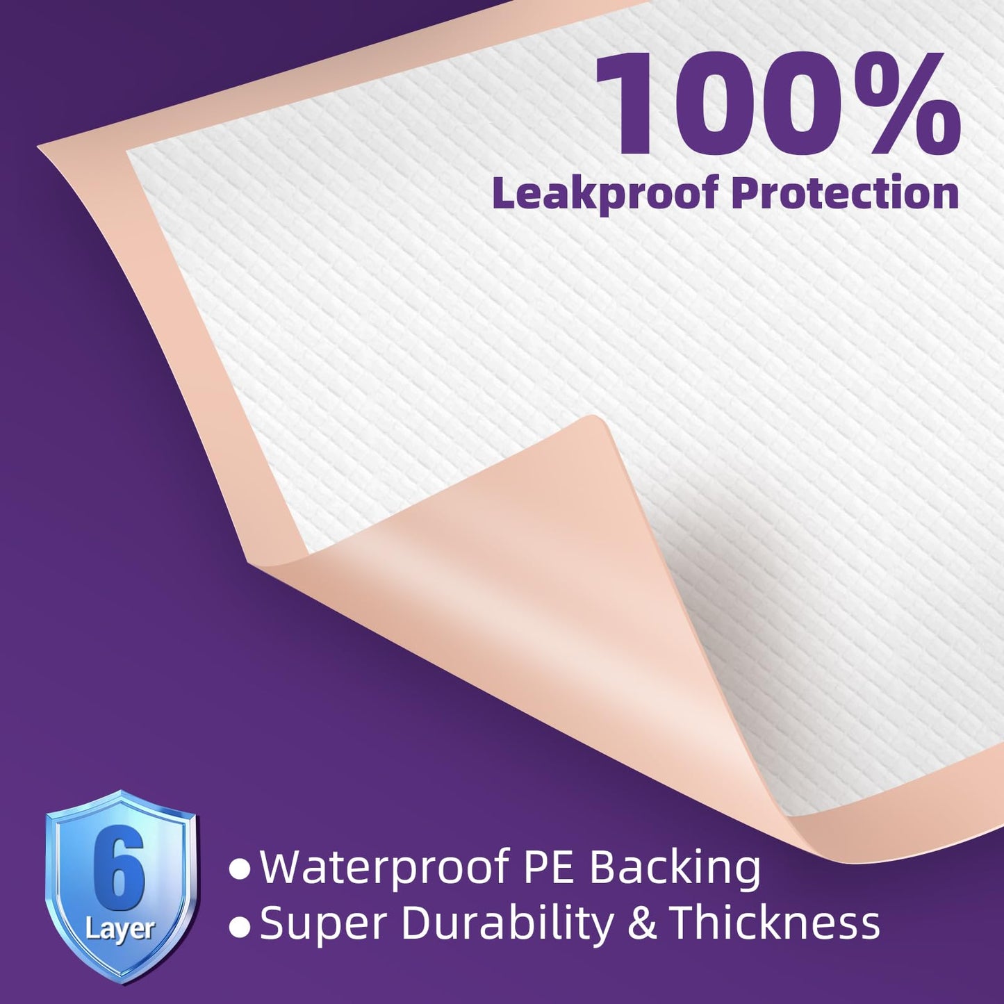 MKISS Bed Pads Disposable [50 Count] Adult Incontinence Underpads 30" x 36" Heavy Duty Absorbent Pee Pad, XL Chucks Leakproof, Extra Large Puppy Training Pad, Waterproof Baby Changing Pad