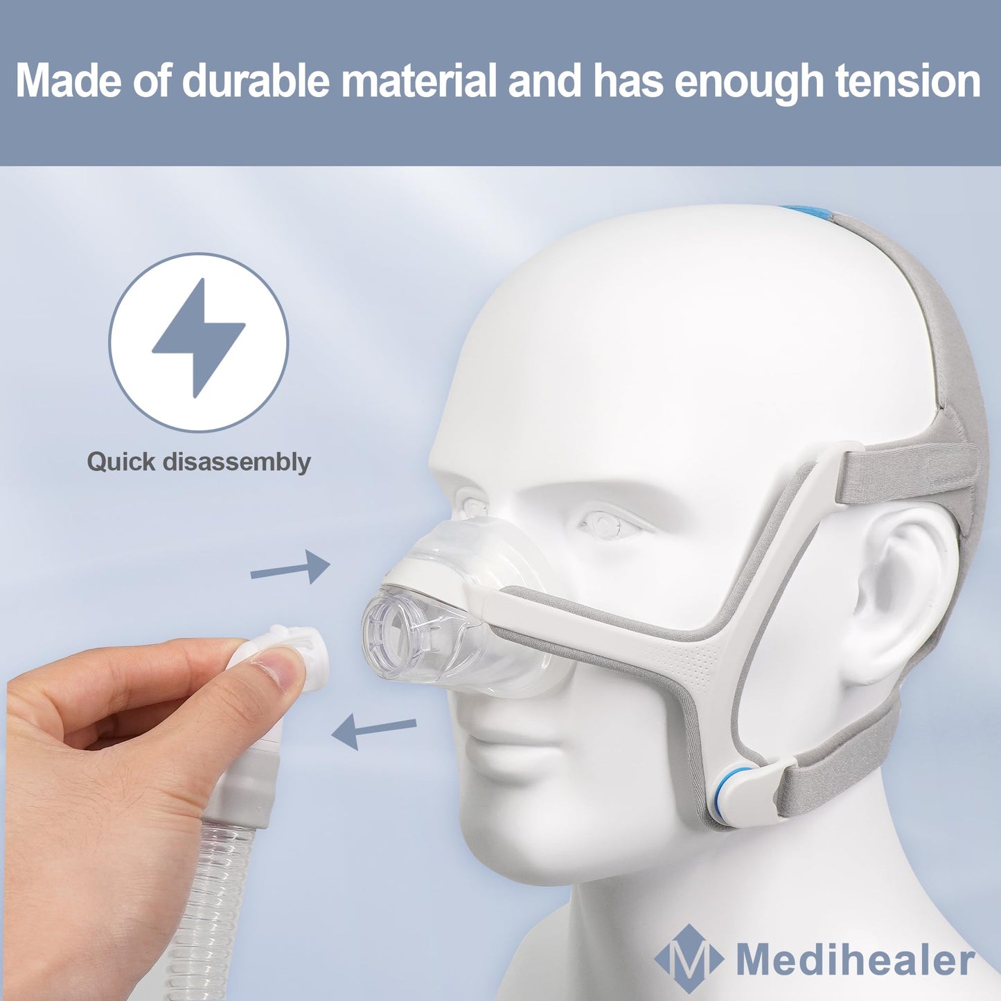 2 Packs Replacement Tube for Airfit N20,FSA HSA Eligible, Replacement Short Tube Compatible with N20, Great Value CPAP Supplies by Medihealer.
