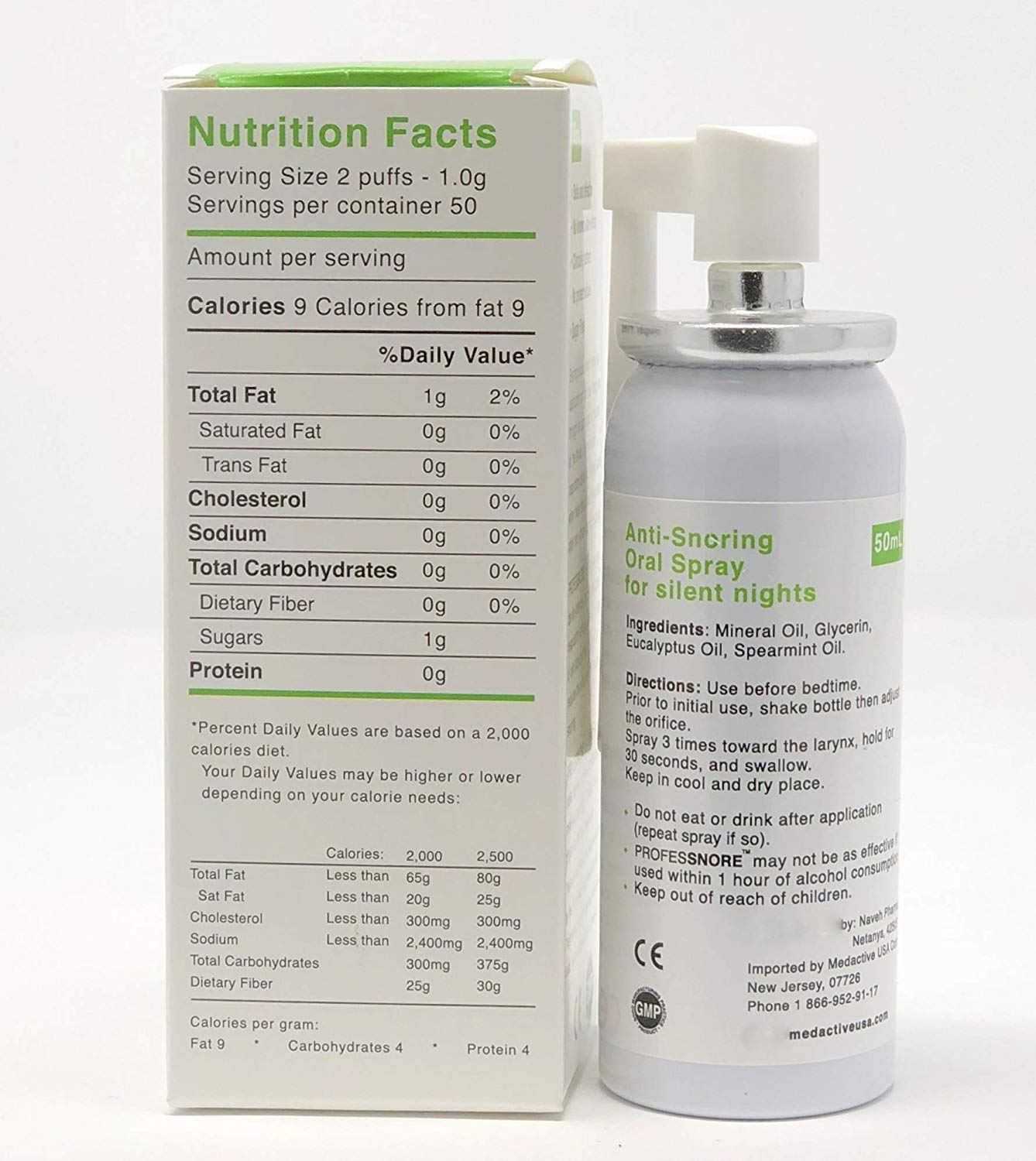professnore Snore Solutions Anti Snoring Stop Relief Spray 1.69 Fl oz (50 ml)
