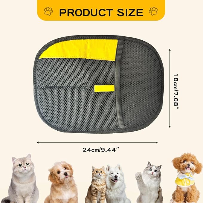 Pet Hair Remover Gloves for Cats & Dogs: 2025 New Upgrade Electrostatic Grooming Washable Reusable Cats & Dogs Hair Removal Gloves for Clean Couch Carpet Furniture Clothes Car Seat