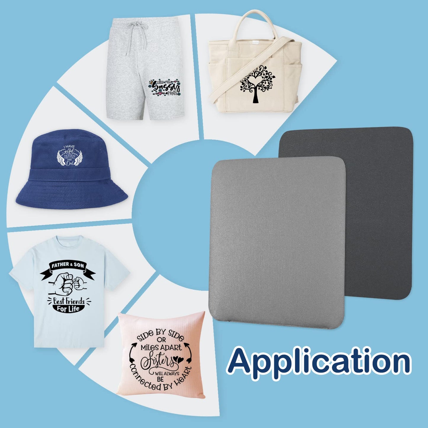 HTVRONT 12X10 Heat Press Machine Bundle - H10 12X10 Heat Press & 15X15“ Heat Press Mat & 3 Pack PTFE Teflon Sheet & 2 Rolls 20mm x 33m Heat Transfer Tape