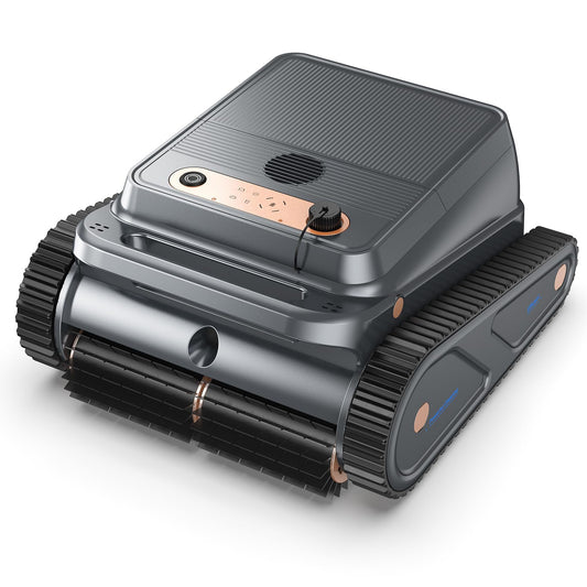 Ezioov U8 Cordless Robotic Pool Cleaner, Wall & Waterline Cleaning, Smart Navigation, Auto-Docking, 150 Min Runtime, Pool Vacuum Robot for Inground & Above-Ground Pools up to 2600 Sq.ft