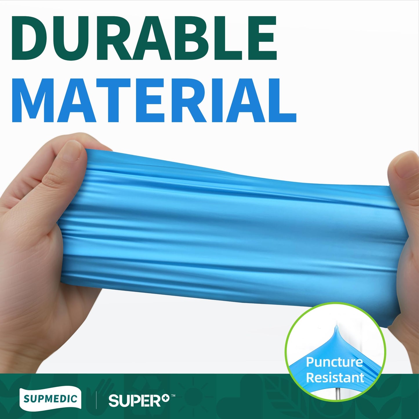 Supmedic Vinyl Disposable Exam Gloves, 4 Mil Powder-Free Latex-Free Food Grade Cooking Cleaning Medical Glove, Blue 100 Pcs (Medium)